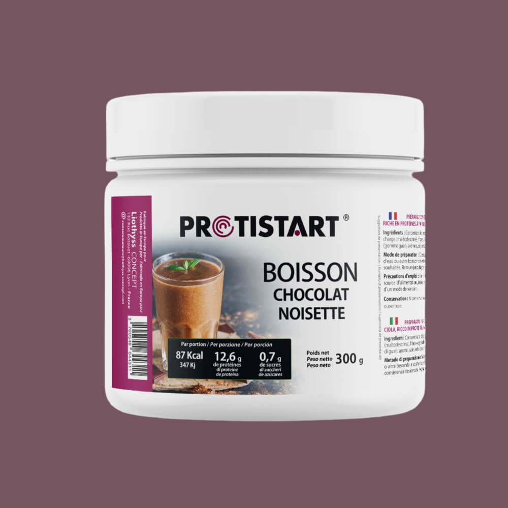 Boisson protéinée Chocolat Noisette Pot 300g PROTISTART