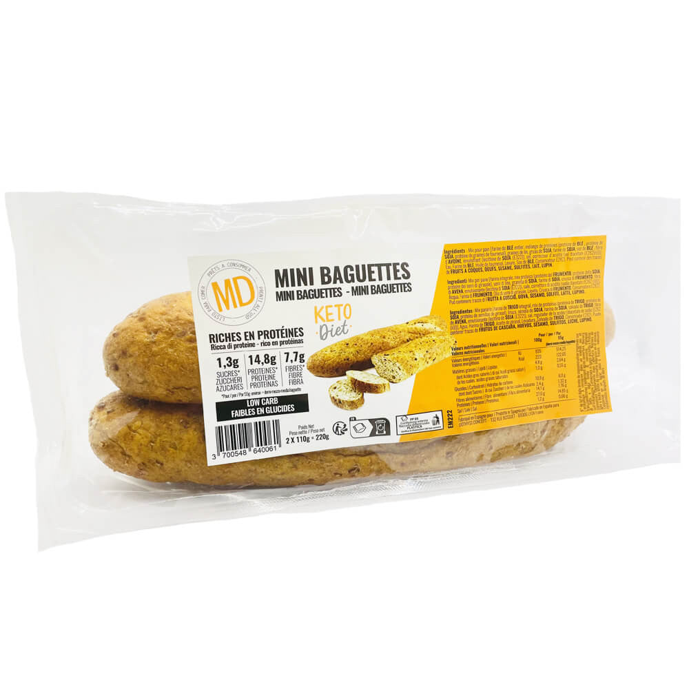 Mini Palillos KETO ricos en proteínas 2 X 110g MD