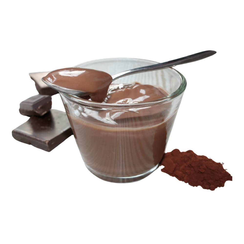 Postres de chocolate ricos en proteínas a la unidad MD